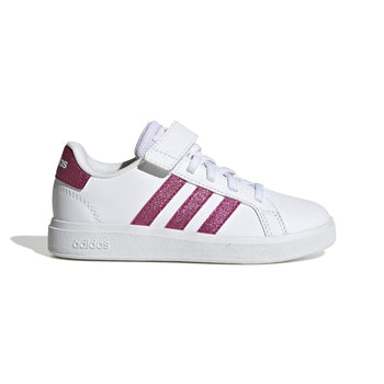 Sneakers bianche da bambina con strisce a contrasto adidas Grand Court 2.0 El K, Brand, SKU s344000160, Immagine 0